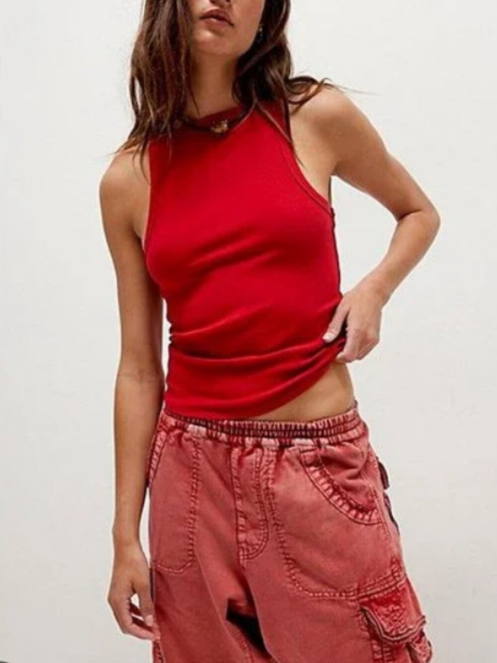 NWT Free People Mia Tank in Salsa